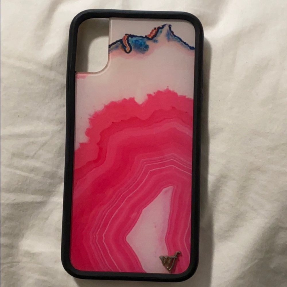 Pink Marble rock iphone X phone case